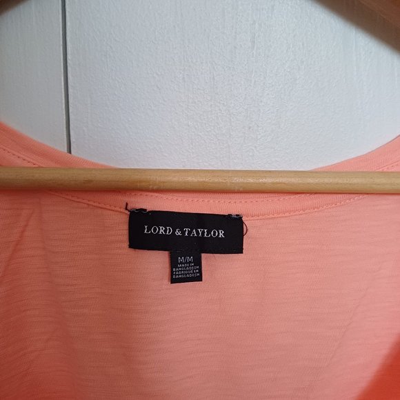 Coral Lord & Taylor Summer Lacy Tank Top M Size - Picture 2 of 11